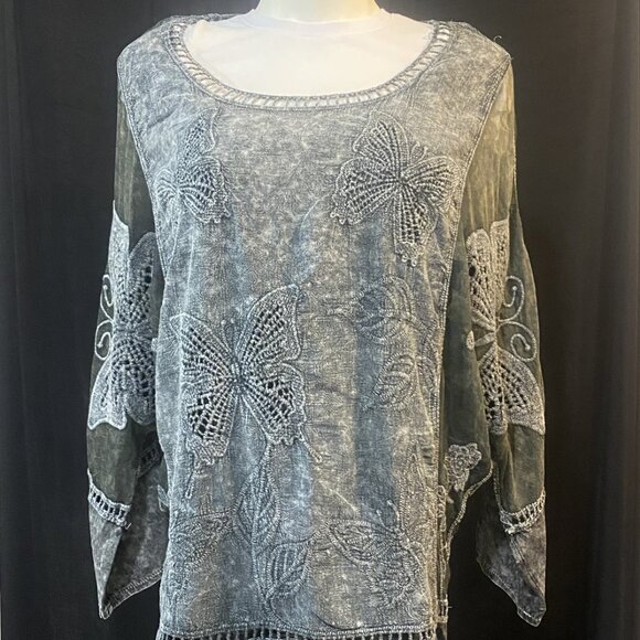 93🤗476-Violet You Are Like A Butterfly🦋 Wing Blouse - Picture 3 of 16